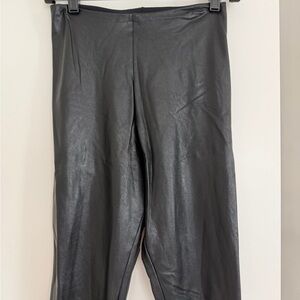 Black Faux Leather Leggings by Commando